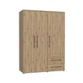 Produktbild: Jupiter Schrank 140 150, Kleiderschrank, Drehtürenschrank, 3türig, mit 2 Schu...