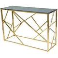 Produktbild: Feldmann-Wohnen Konsolentisch Escada C (1-St), 120x40x78cm Gold Rauchglas goldfarben