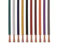 Produktbild: QUADRIOS | Kupferlitzen-Set 50 Meter | Litzen für Elektronik, KFZ, Mopdellbau, Telekommunikation etc. in 10 Farben | 0,5 mm²