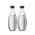 Produktbild: SodaStream 0,7L CRYSTAL Glaskaraffe | Spülmaschinenfest | Kompatibel mit Crystal & Penguin | elegantes Design | 2er-Pack, Glas