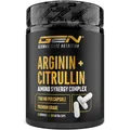 Produktbild: L Arginin + L Citrullin - 320 Kapseln - 1100 mg pro Kapsel - Extra hochdosierte Ultra Caps mit Arginin Base und Citrullin im Verhältnis 1 zu 1 - Hochwertige Aminosäuren Kombination