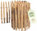 Produktbild: Französischer Premium Staketenzaun Kastanie - Länge 5 Meter, Höhe 50 cm, Lattenabstand 2-3 cm