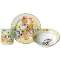 Produktbild: Ritzenhoff & Breker Kindergeschirr-Set Hoftiere 3-teilig | Kinderbecher (270 ml), Teller (19 cm) und Schale (450 ml) | Tiere vom Bauernhof | Porzellan | Bunt