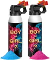 Produktbild: KERNOWO Konfettikanone für Gender Reveal 2 Stück | Rosa und Blau Gender Reveal Rauchbombe 100% biologisch abbaubare Babyparty sicher Pulverrauch, Partyzubehör für Jungen und Mädchen