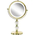 Produktbild: Beliani Kosmetikspiegel, Gold, Glas, Rund, 18x34x13 cm, Spiegel, Schminkspiegel