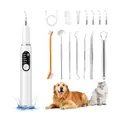 Produktbild: Zahnsteinentferner Hund Kit, 5 Modi Ultraschall Zahnreiniger mit LED Lampe, IPX6 wiederaufladbar Ultraschall Zahnsteinentferner für Hunde Katzen, für Zahnstein, Mundgeruch, Zahnfleischentzündung