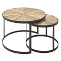 Produktbild: WOHNLING WL6.346 Design Couchtisch (2er Set) Mango 60 cm x 60 cm x 40 cm