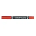 Produktbild: 10 STAEDTLER Lumocolor duo Permanentmarker rot 0,6 - 1,5 mm (348-2)