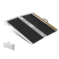Produktbild: VEVOR Tragbare Rollstuhlrampe, 60,96 cm 363 kg Kapazität, rutschfeste, klappbare Schwellenrampe aus Aluminium, Faltbare Rampe für Mobilitätsroller, Rollstuhlrampe, Heimstufen, Treppen, Bordsteine