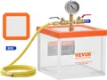 Produktbild: VEVOR 2 Gallonen Vakuumkammer, verbesserte Mehrzweck-Vakuum-Entgasungskammer aus Acryl, transparente Vakuumkammer, für Harzentgasung, Kieselgel-Entgasung, Gips-Entgasung und Vakuumextraktion
