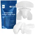 Produktbild: 12 x Universal Gardine Feststeller Vorhang Stopper Vorhangschiene Endfeststeller