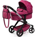 Produktbild: Bayer Design 17067AA Puppenwagen Xeo mit Tasche, höhenverstellbar, schwenkbare Vorderräder, umwandelbar, Bordeaux mit Fee - bordeaux