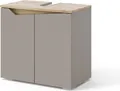 Produktbild: Vicco Waschbeckenunterschrank Marelle, 60 x 57.5 cm mit 2 Türen, Greige/Artisan-Eiche