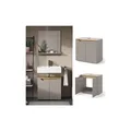 Produktbild: Vicco Waschbeckenunterschrank Marelle Greige Eiche 60 x 57,5 cm mit 2 Türen
