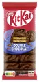 Produktbild: Nestlé KITKAT Tafel Double Chocolate, knusprige Waffel mit cremiger Schokoladen Füllung und überzogen mit marmorierter Schokolade, 1er Pack (1 x 99g)