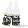 Produktbild: 2x10g PETEC POWER KLEBER UNIVERSAL SEKUNDENKLEBER BLITZSCHNELL KLEBSTOFF