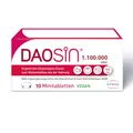 Produktbild: DAOSiN Tabletten, Hochdosiert, bei Histaminunverträglichkeit zur Ergänzung des körpereigenen DAO Enzyms zum Histaminabbau aus der Nahrung, Hohe Enzymaktivität 1,1 Mio. HDU, Vegan - 1 x 10 Tabletten