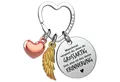 Produktbild: FABACH Schlüsselanhänger Glücksbringer Herz und Engelsflügel mit Gravur 