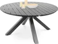 Produktbild: di volio Gartentisch Ravello ø 150 cm, rund - schwarz - Gartentisch - wetterfest & langlebig, aus Kunstholz und Aluminium
