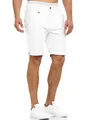 Produktbild: Indicode Herren Cuba Chino Shorts mit 5 Taschen aus Baumwollgemisch | Bermuda Sommershorts für Männer Off White, S