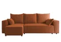 Produktbild: 4ALL HOME Ecksofa mit Schlaffunktion Tobi 246x145 cm - Couch - Sofa mit Bettkasten - Eckcouch - L-Form - Schlaffsofa - Schlafsofa mit Bettkasten - Universal (Cord Poso 40 Kupfer)