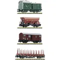 Produktbild: Fleischmann 6660119 N 4er Set Güterwagen, DB, Ep. III N + Neu