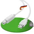 Produktbild: conecto USB 2.0 Kabel. A Stecker/B Stecker - weiß - 3,00m
