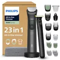 Produktbild: PHILIPS Multigroom Series 9000 All-in-One 23-teiliger Barttrimmer, Haarschneider, und OneBlade-Trimmer – Komplettes Pflegeset für Gesicht, Kopf und Körper, 27 Längeneinstellungen (0,2–20mm), MG9561/30