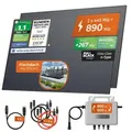Produktbild: Solarway® 890Wp / 800W Balkonkraftwerk komplett Steckdose - neuester EcoFlow Stream 800 Watt Wechselrichter