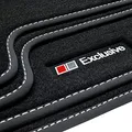 Produktbild: tuning-art A41 Fußmatten Exclusive-Line passend für Audi TT 8J Coupe Roadster 2006-2014, Naht:Silber