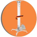 Produktbild: PureMounts Neigbare und schwenkbare Deckenhalterung für Beamer und Projektor, Lochabstände bis 320mm, Deckenabstand 545-900mm, Tragkraft 13,5kg, Farbe weiß