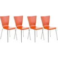 Produktbild: Clp - 4er Set Besucherstuhl Aaron Orange