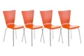 Produktbild: 4er Set Besucherstuhl Aaron orange