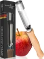 Produktbild: SCHWERTKRONE® Apfelentkerner | Apfelausstecher Edelstahl rostfrei | Holzgriff | Solingen – Made in Germany | Kerngehäuse-Entferner