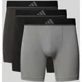 Produktbild: adidas Sportswear Trunks mit elastischem Logo-Bund im 3er-Pack in Anthrazit, Größe XXL