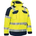 Produktbild: vizwell Arbeitsjacke Warnschutz Winter Arbeitsjacke Winterjacke neon Steppfutter mit effektivem Kälteschutz gelb 3XL