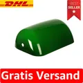 Produktbild: Eleganter Ersatz-Grün-Glas-Lampenschirm für Tisch-Bankerlampe - 22,5 x 7,5 cm
