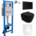 Produktbild: Wc Set mit Vorwandelement, Wand-WC und Spülknopf - Lavita