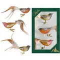 Produktbild: Krebs Glas Lauscha Weihnachtsornamente Vögel Waldvögel 3-tlg. 7cm