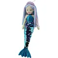 Produktbild: Sweety Toys 11902 Stoffpuppe Meerjungfrau Plüschtier Prinzessin 45 cm türkis