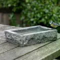 Produktbild: Vogeltränke Steinschale Naturstein Granit rechteckig 26 x 16 cm