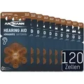 Produktbild: Hörgerätebatterien Typ 312 braun, 120 Stück, Zink Luft 1,4V - Ansmann
