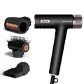 Produktbild: Shark SpeedStyle Pro Haartrockner, hohe Leistung & Power für glattes & welliges Haar mit Kopfhautschutz, 3 Aufsätze, leicht, Keine Hitzeschäden, Schwarz HD731EU