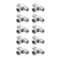 Produktbild: 10x F-Adapter SAT TV Verbinder Kupplung Splitter T-Stück F-Stecker 2x F-Buchse