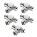 Produktbild: 5x F-Adapter T-Stück 2x F-Kupplung 1x F-Stecker F-Verteiler Splitter