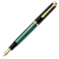 Produktbild: Pelikan Füllhalter Souverän 800, Schwarz-Grün, Feder F (fein), hochwertiger Kolbenfüller im Geschenk-Etui, 995704