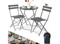 Produktbild: KESSER® Bistroset 3-teilig Bistrotisch mit 2 klappbaren Stühle Set Balkonset Balkonmöbel Klapp-Möbel Gartenset Sitzgarnitur Gartengarnitur Gartenmöbel Sitzgruppe Metall Bistro Gartentisch inkl. Abdeckung