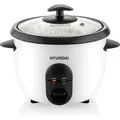 Produktbild: Hyundai Reiskocher HYURC100 I 365W I 800g Reis I vollautomatische Zubereitung I Antihaftbeschichtet I Keep Warm-Funktion I Sicherheitsverriegelung - Weiß