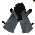 Produktbild: OZERO Aufwärmen BBQ Handschuhe, 500° C Hitzebeständiger Leder Grillhandschuhe (4
