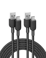 Produktbild: Anker USB C Kabel, [2 Stück 3m] Ladekabel USB C Nylon Geflochten Schnellladekabel, USB auf USB C Kabel für Samsung Galaxy S24 S23 S22 Ultra Note 20 iPhone 16 15 14 Pro Max iPad MacBook